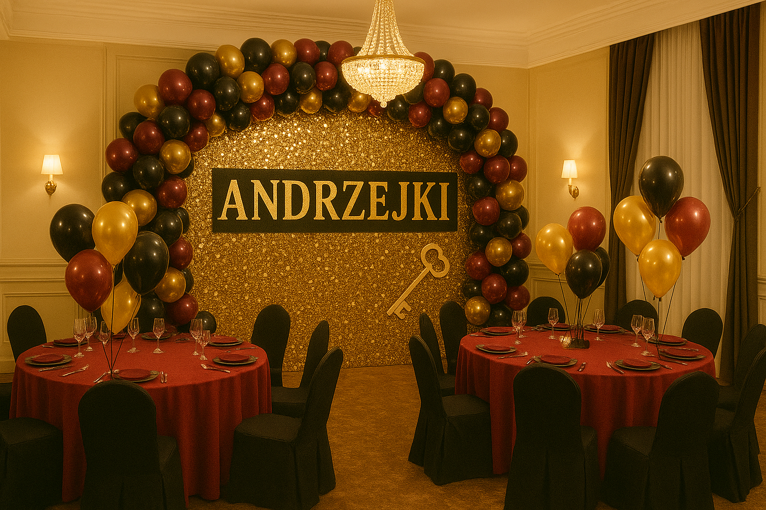dekoracja balonowa na Andrzejki